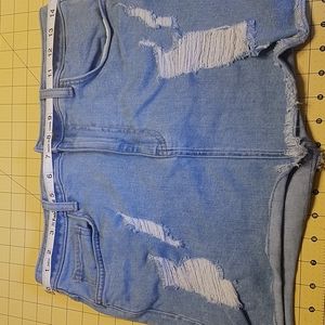 Forever 21 Distressed Denim Skirt